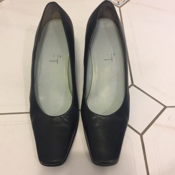 Black leather pump 7 M - Picture 1 of 6